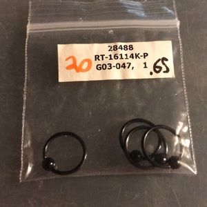 1.2mm black Titanium nose ring